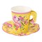 Floral Paper Teacups with Saucers – Set of 12 for Tea Party Decor